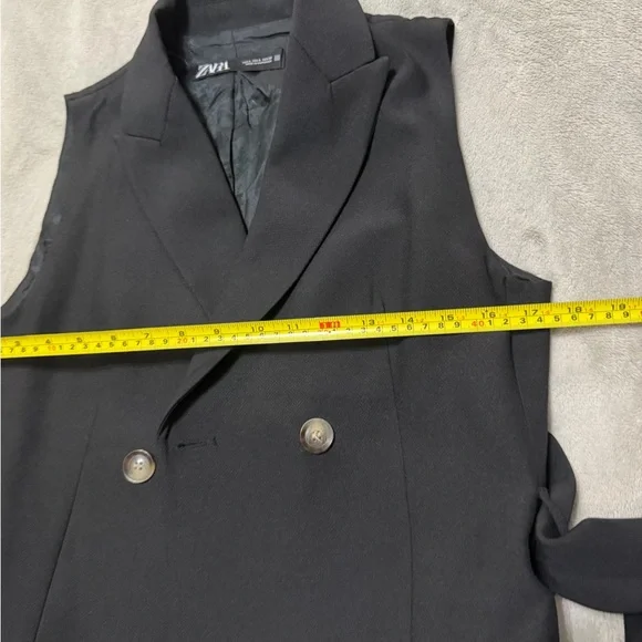 Zara Black Double-Breasted Vest Dress - Picture 12 of 13